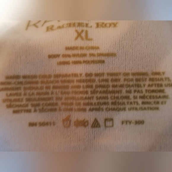 Rachel Roy NWT Back & White Striped Bathing Suit Size XL - Picture 7 of 7